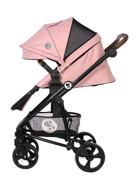 Lorelli Premium 3 in 1 Crysta Baby Stroller, Blossom Pink