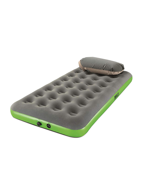 Bestway Twin Pavilion Roll & Relax Airbed, Grey/Green