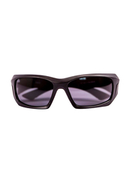 Ocean Glasses Polarized Full Rim Rectangular Antigua Matt Black Frame Sunglasses Unisex, Smoke Lens