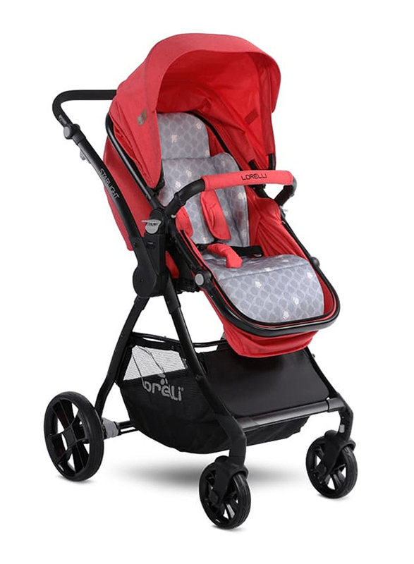 Lorelli Premium Starlight Baby Stroller, Red