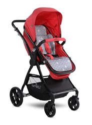 Lorelli Premium Starlight Baby Stroller, Red