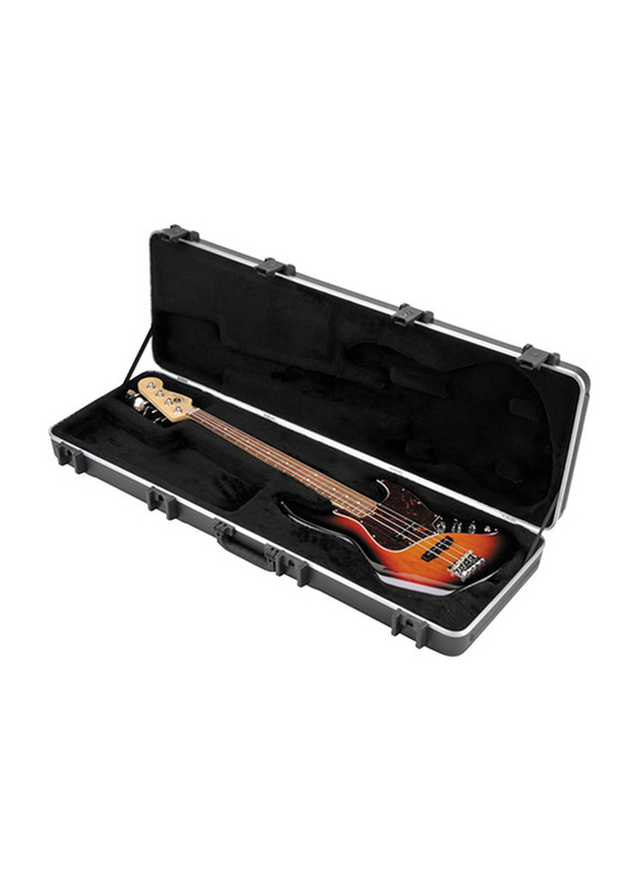 SKB ABS Molded P/J Rectangular Hardshell TSA Trigger Latches Guitar Case, Large, Black