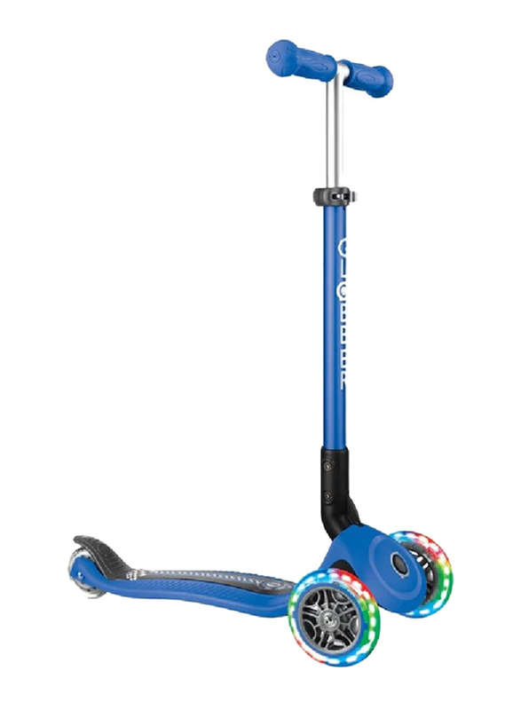 Globber Primo Foldable Fantasy Lights Scooter, Navy Blue