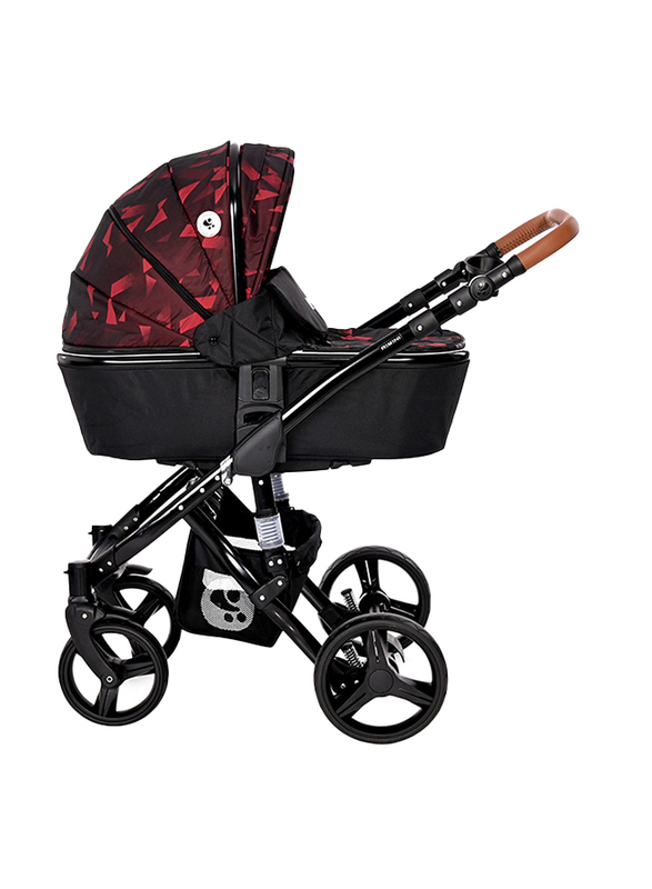 Lorelli Classic Rimini Baby Stroller with Mama Bag, Ruby Red/Black