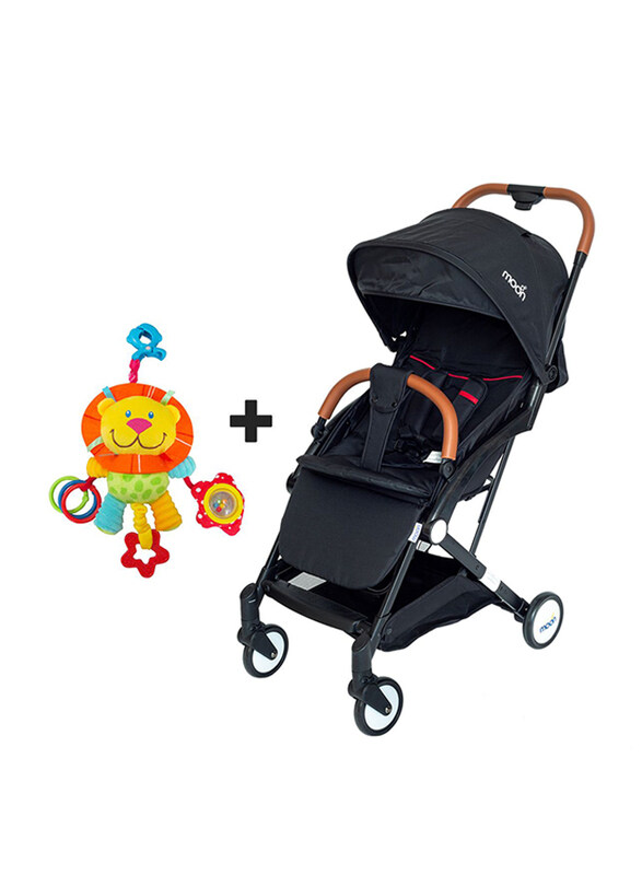 

Moon Ritzi Cabin Stroller + Pull String Lion Musical Toy, Black