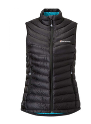 Montane FEM Featherlite Down Vest, Small UK10 / US8 / EUR36, Black