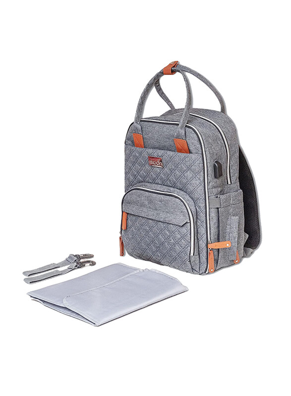 

Moon Nutra Diaper Backpack For Kids Unisex, Grey