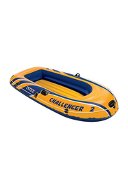 Intex Challenger 2 Boat Inflatable Rafts, Yellow/Blue