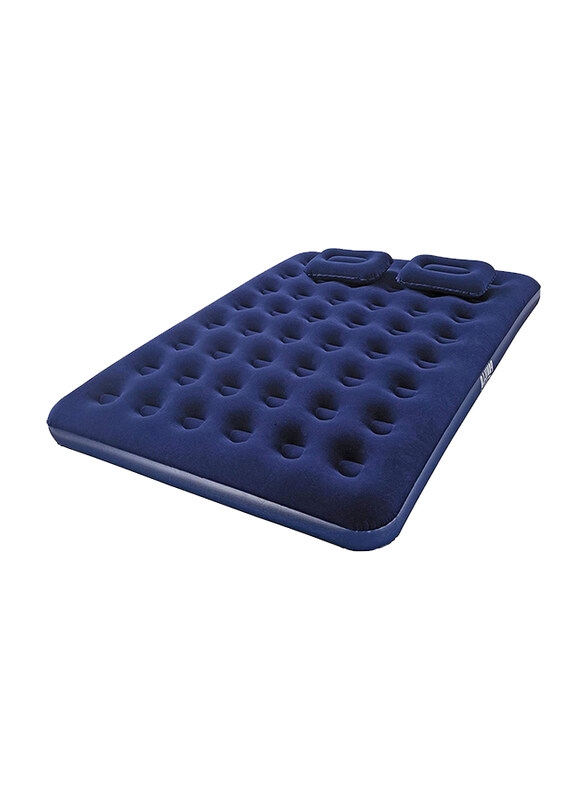 

Bestway Inflatable Flocked Airbed with Pillow & Air Pump, Navy Blue