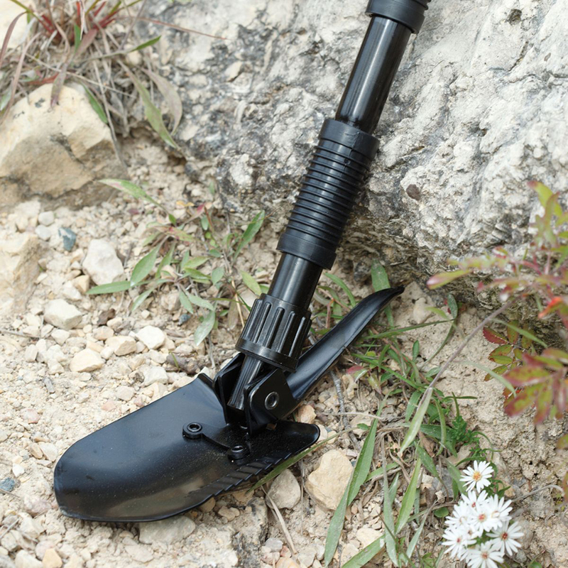 Coghlans Mini Shovel with Pick, Black
