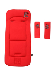 Ubeybi Stroller Cushion Set, Red/Grey
