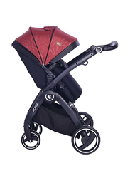 Lorelli Premium Adria Baby Stroller, Black/Red