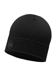 Buff Lightweight Merino Wool Hat Unisex, One Size, Solid Black