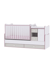 Lorelli Classic Baby Bedding Mini Max Combo Set, White/Pink Crosslin