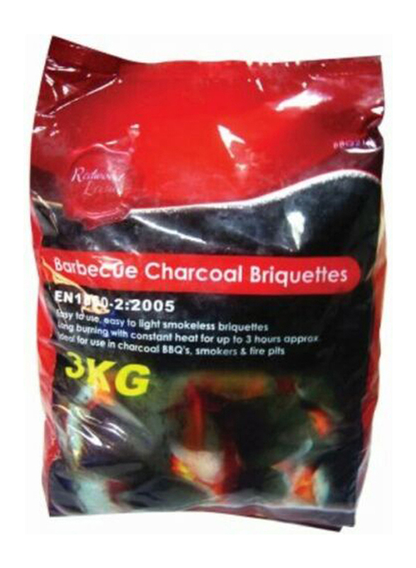 Procamp Barbecue Charcoal Briquettes, 3 Kg, Black