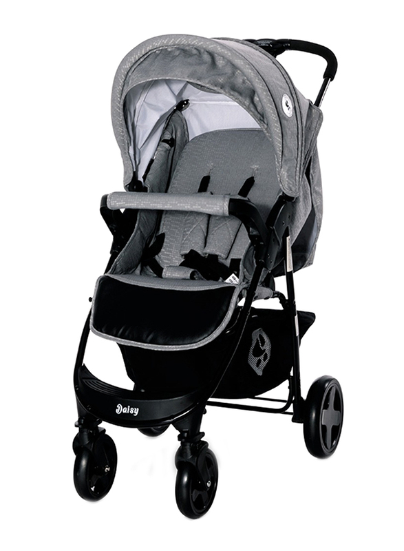 Lorelli Classic Daisy Basic Baby Stroller Set, Cool Grey