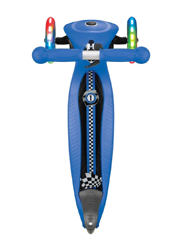 Globber Primo Foldable Fantasy Lights Scooter, Navy Blue