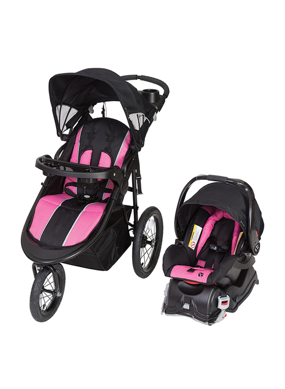 Baby Trend Cityscape Jogger Travel System Rose & Sit Right High Chair, Multicolour