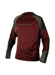 Endura Burner L/S Shirt, Large, MT500, Maroon/Grey/Black
