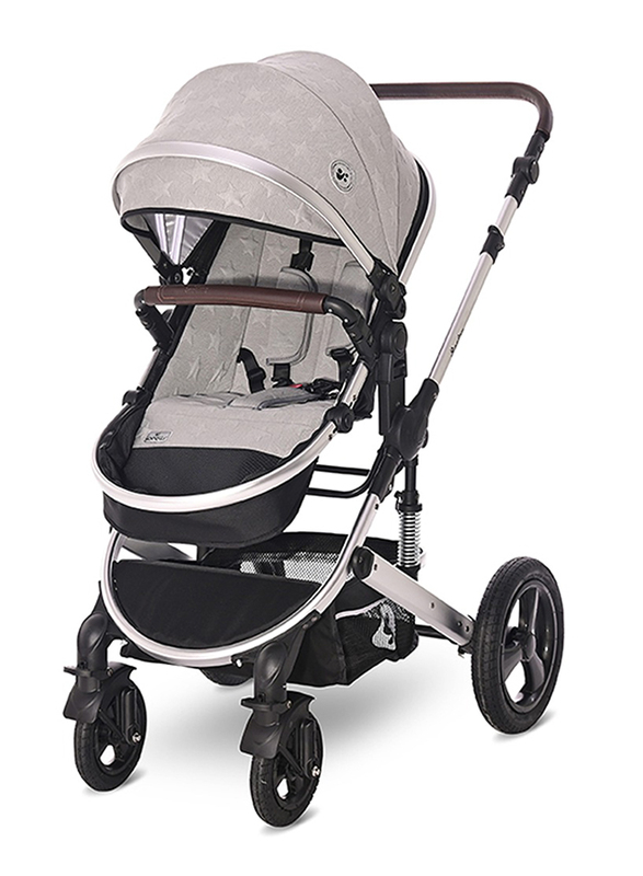 Lorelli Premium 3 in 1 Boston Baby Stroller, Cool Grey Stars