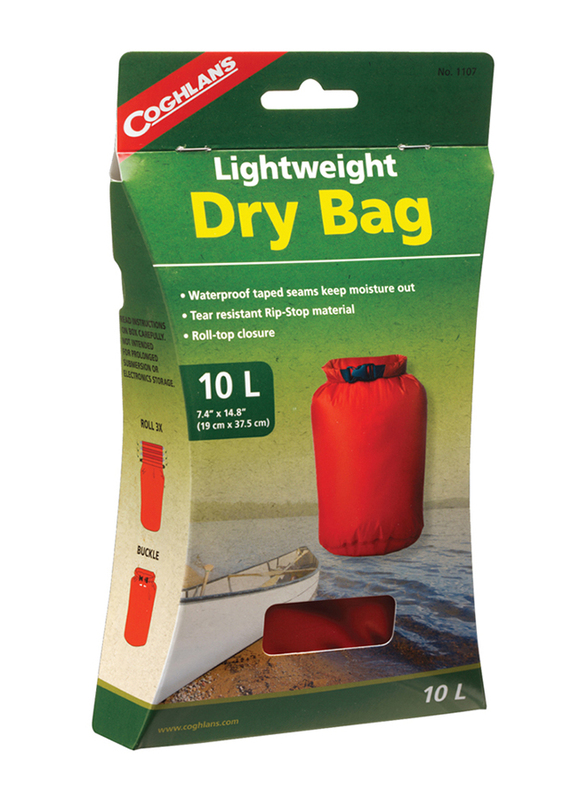 Coghlans Lightweight Dry Bag, 10 Ltr, Red