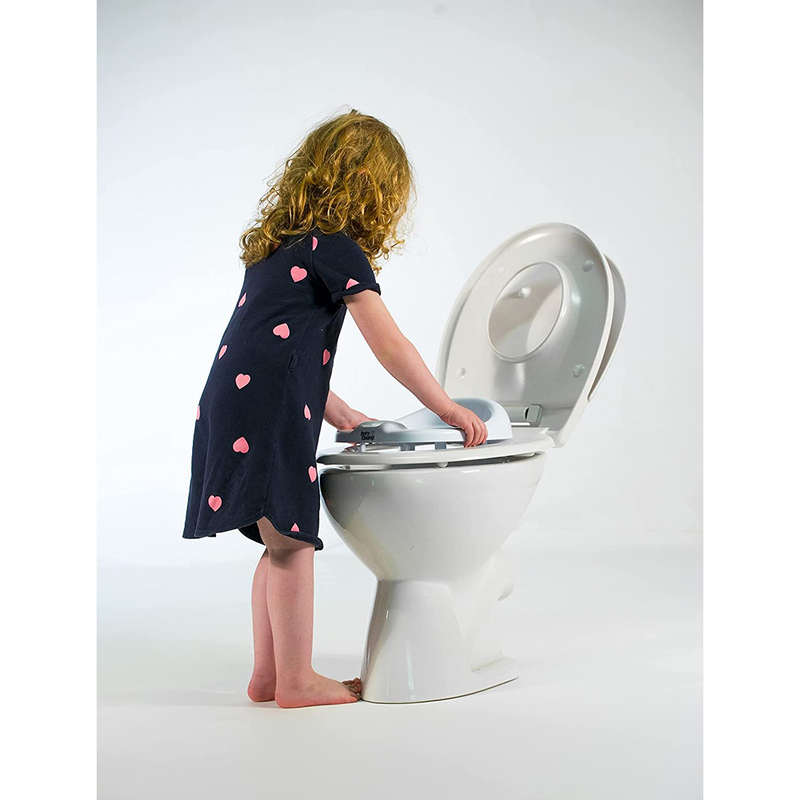 Diaper Champ Potty Toilet Seat, Silver