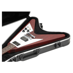 SKB Gibson Flying V Type Hardshell TSA Latch Over Molded Handle Guitar Case, Black