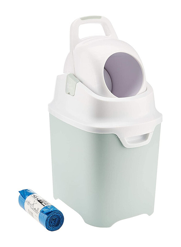 

Diaper Champ One Light Green with Pedal and Handle, Grey
