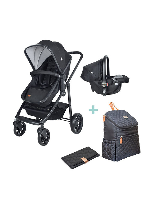 

Moon Tres 3 In 1 Travel System with Moon Avena Diaper Backpack, Multicolour