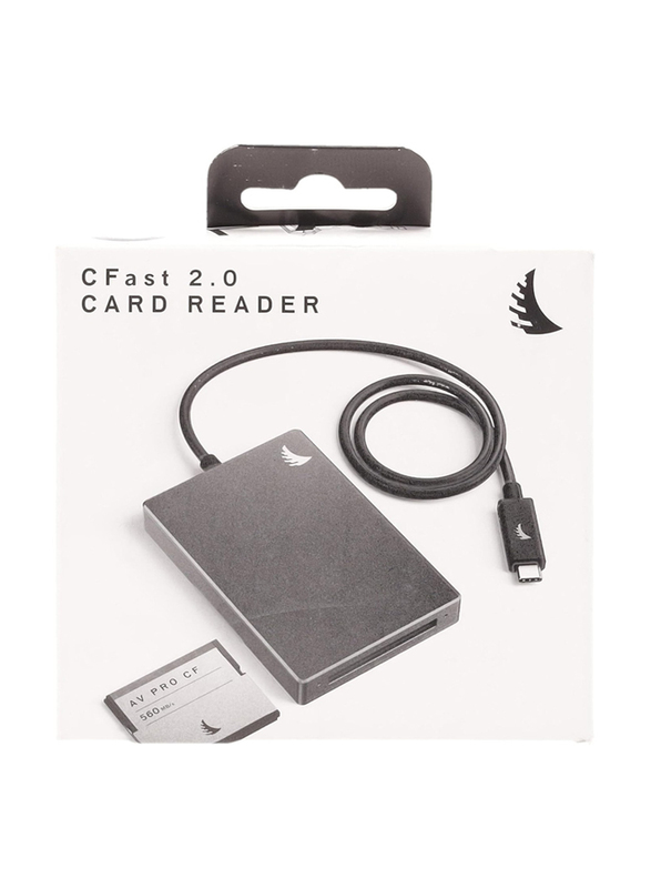 Angelbird USB 3.1 Gen 2 Type-C Interface CFast Single Card Reader, CFS31PK, Black