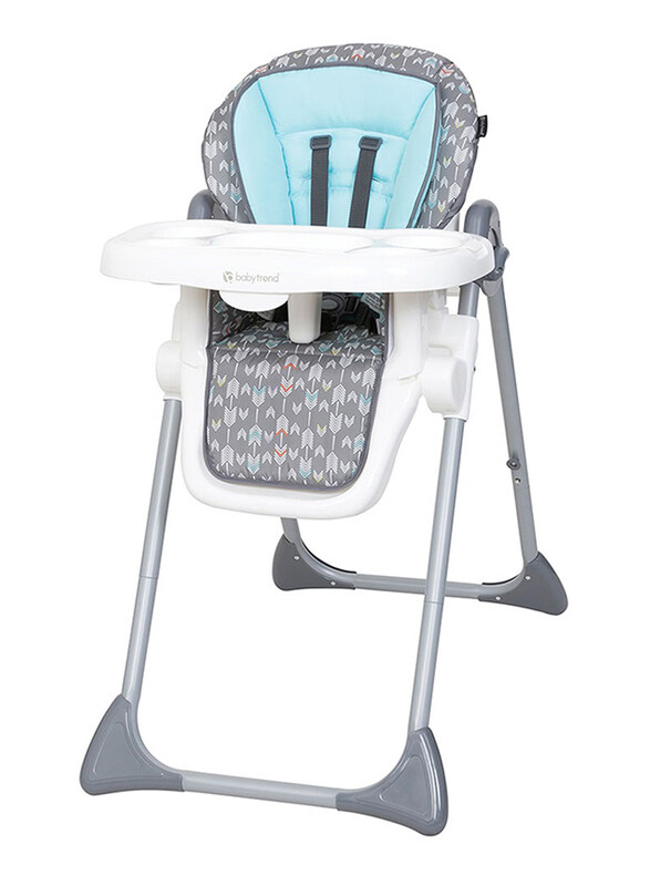 

Baby Trend Xcel Jogger Mosaic Blue & Sit Right High Chair Straight N Arrow & Trend 2.0 Activity Walker, Multicolour