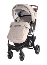 Lorelli Classic Daisy + Footcover Baby Stroller, String Beige/Black