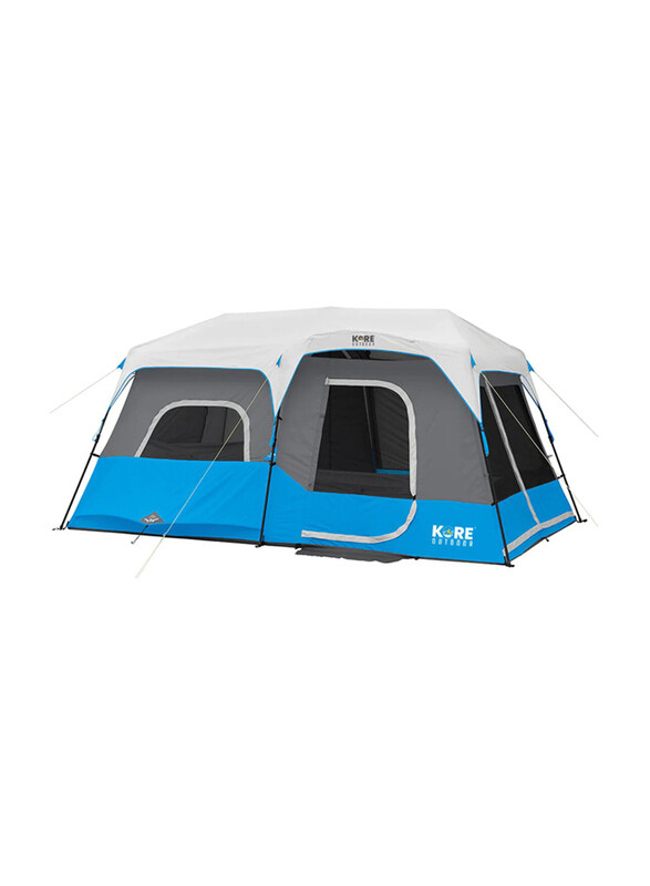 

Kore Outdoor Lighted Instant Cabin Tent, 9 Person, Grey/Blue