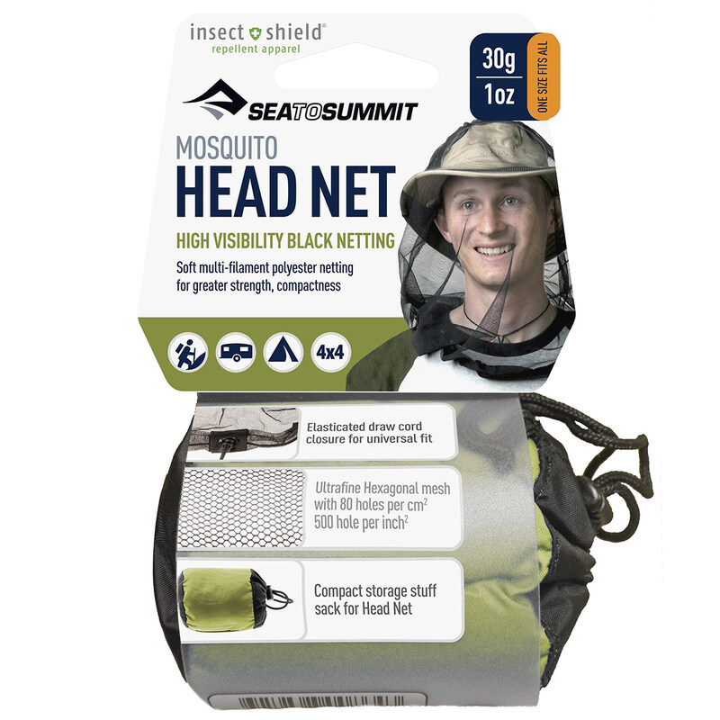 Sea To Summit Permethrin Treated Mosquito Head Net, Black