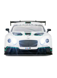 Rastar Bentley GT3 Performance Remote Control Car, 1:14 Scale, White, Ages 6+