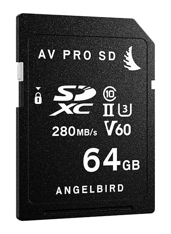 Angelbird 64GB AV Pro MK2 UHS-II SDXC V60 Memory Card, Black