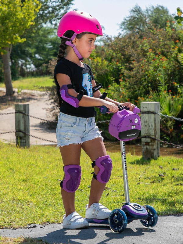 SmarTrike T3 T-Scooter with Safety Gear, Purple, Ages 2+