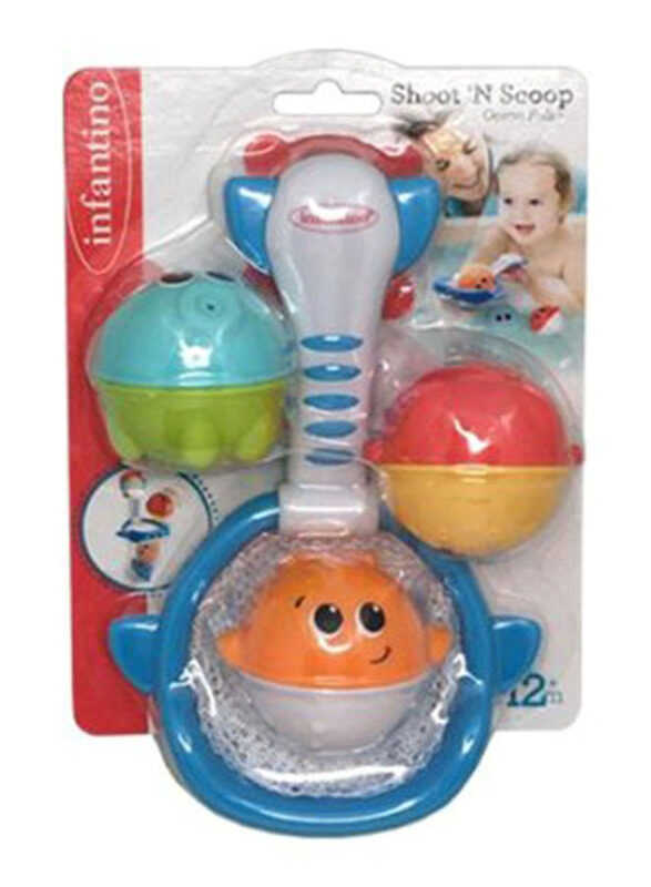 

Infantino Shoot N Scoop Ocean Pals Bath Toy, 3 Pieces, 1+ Year, Multicolour