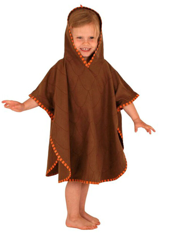 Little Life Dinosaur Ultralight Poncho Towel, Brown