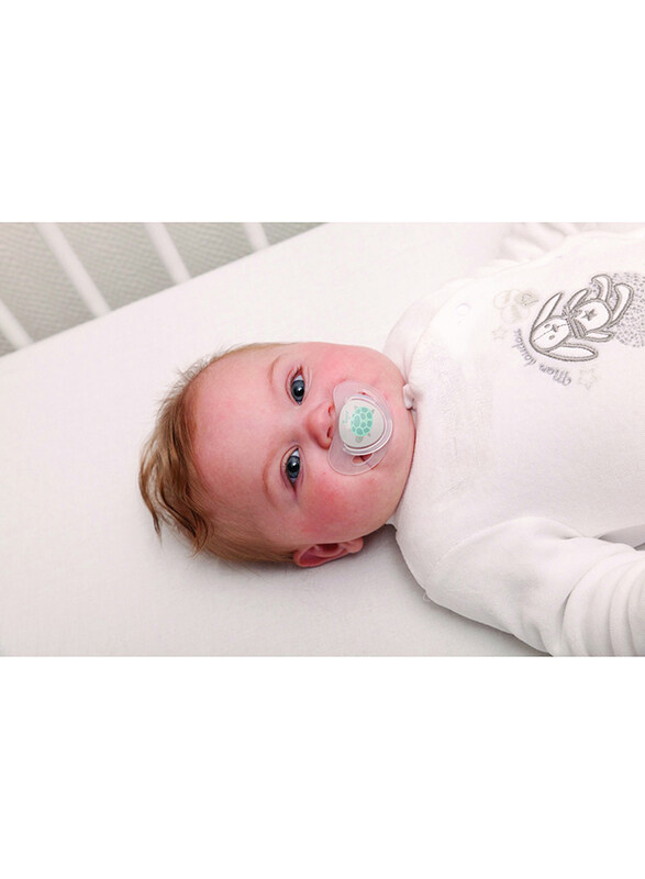 

Tigex 2-Piece Turtle Silicone Pacifier Set, 0-6 Months, Multicolour