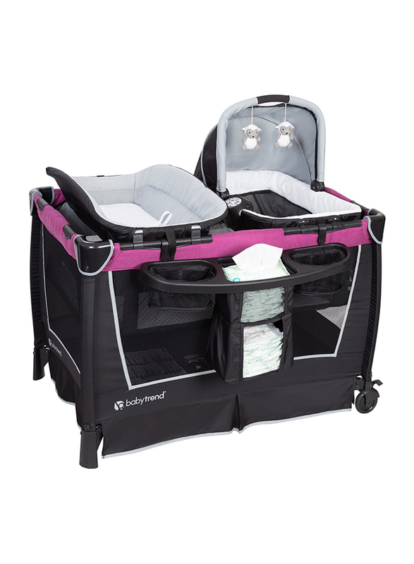 Baby Trend Espy 35 Travel System & Sit Right High Chair Paisley & Retreat Nursery Center, Multicolour