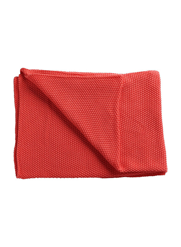 

Moon Plush 100% Cotton Cellular Baby Blanket, Red