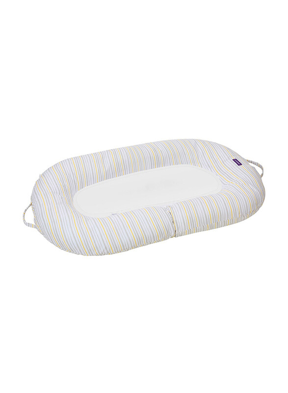 

Clevamama Maternity Stripes Pillow & Baby Pod, Grey/Yellow