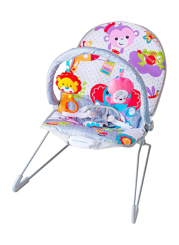

Moon Hop-Hop Baby Bouncer Portable Soothing Seat with Vibration, Ages 3+ Months, Multicolour