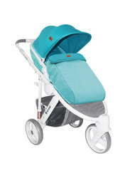 Lorelli Premium Calibra 3 Baby Stroller, Aquamarine