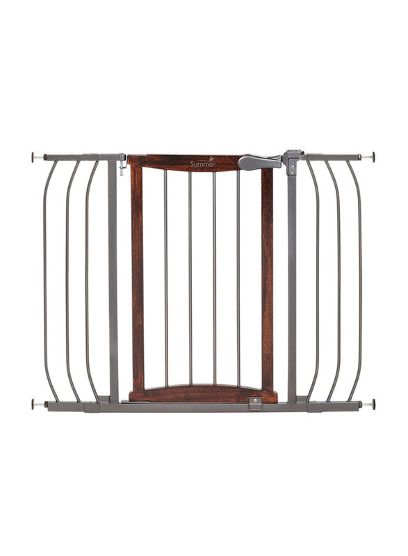 

Summer Infant Anywhere Decorative Walk-Thru Safety Gate, Brown/Silver