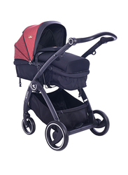 Lorelli Premium Adria Baby Stroller, Black/Red