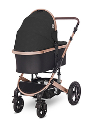 Lorelli Premium 3 in 1 Boston Baby Stroller, Black Stars