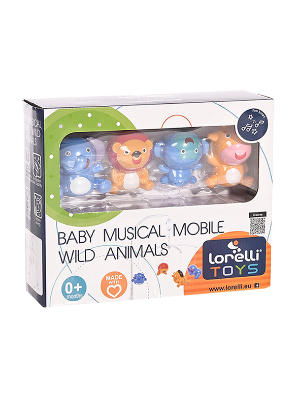 Lorelli Toys Musical Wild Animals Baby Mobile Carousel for Crib