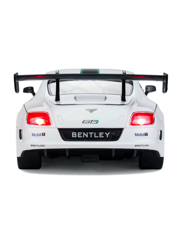 Rastar Bentley GT3 Performance Remote Control Car, 1:14 Scale, White, Ages 6+